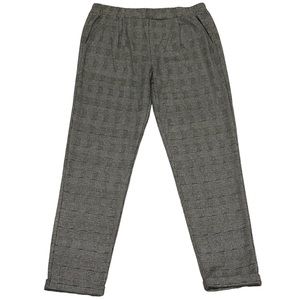 Women's M/M Gray Plaid Stretch Pull On Slim Ankle Streetwear Society Pants
